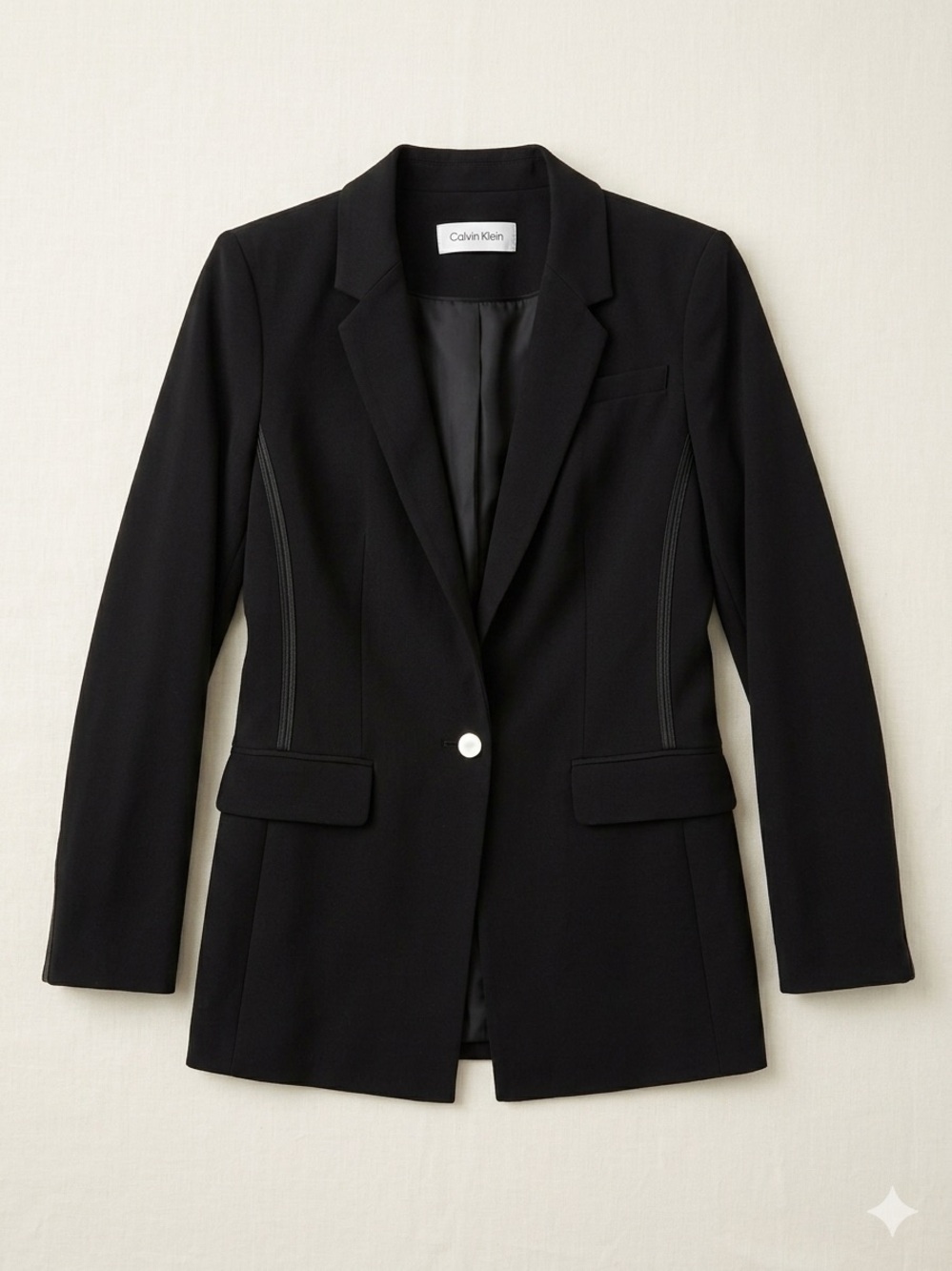 Calvin Klein Black Single-Button Blazer